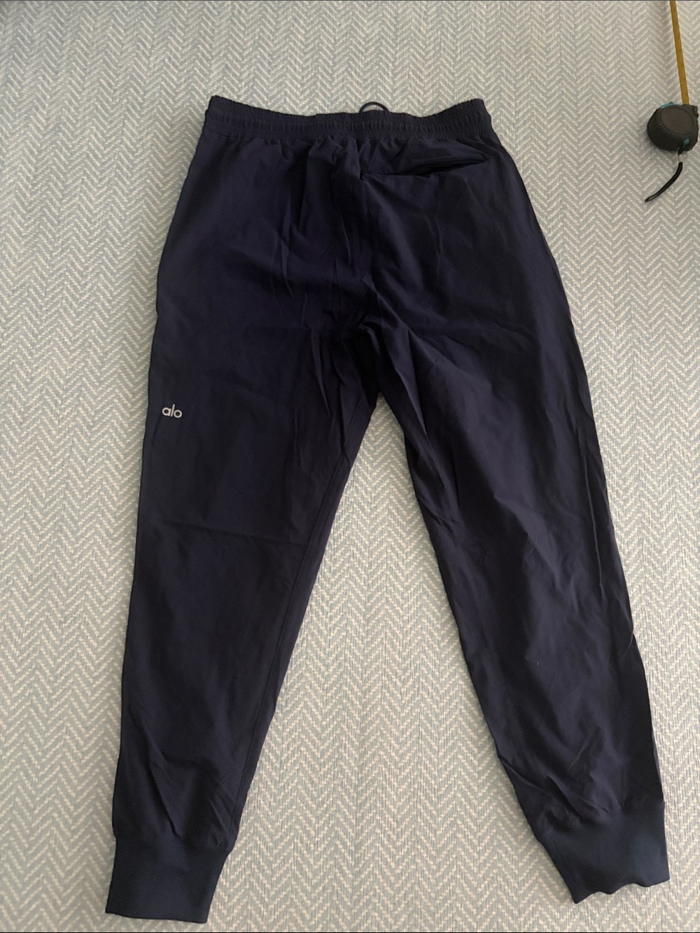 Men's Navy Drawstring Active Pants - Picture 4 of 5